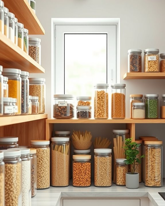 clear containers enhance organization