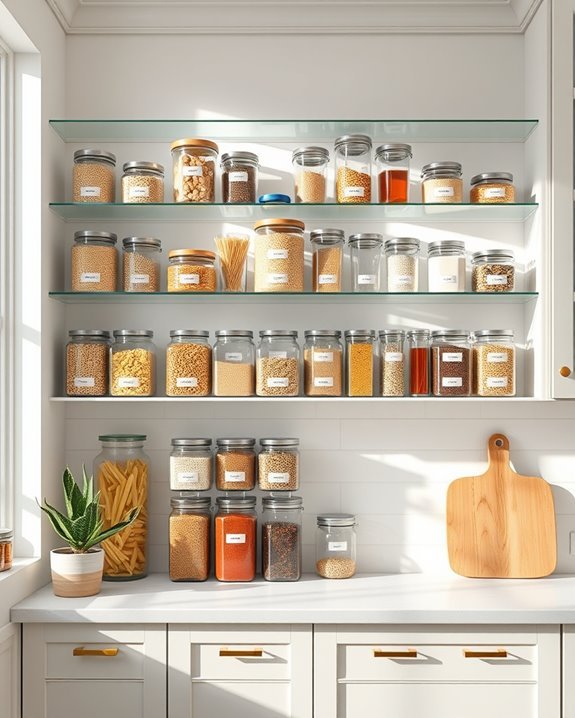 clear containers for organization