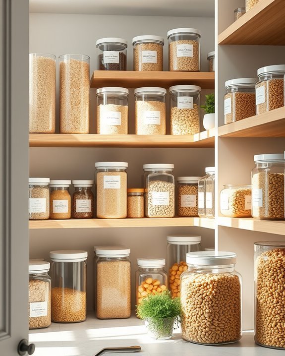 clear containers for organization