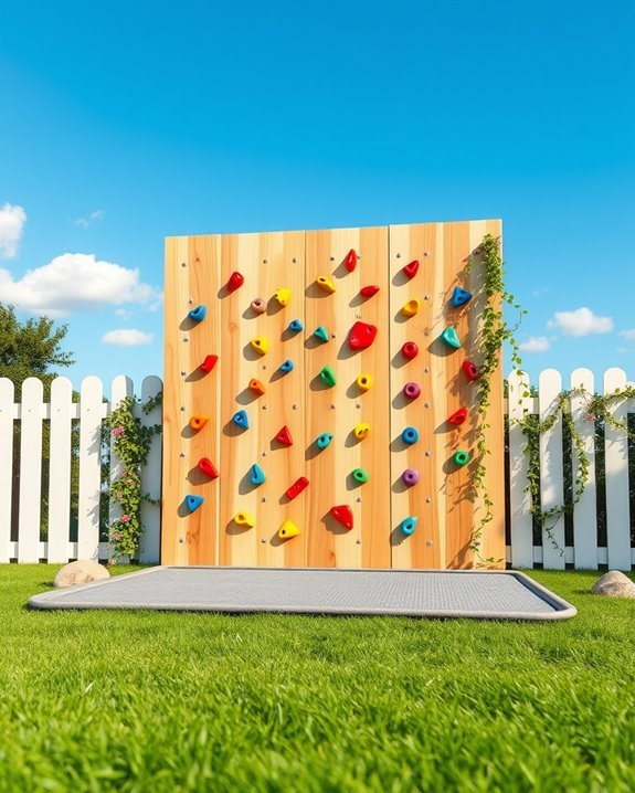 climbing wall backyard fun