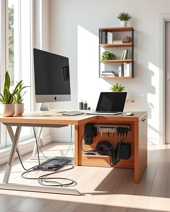 clutter free cable management solutions