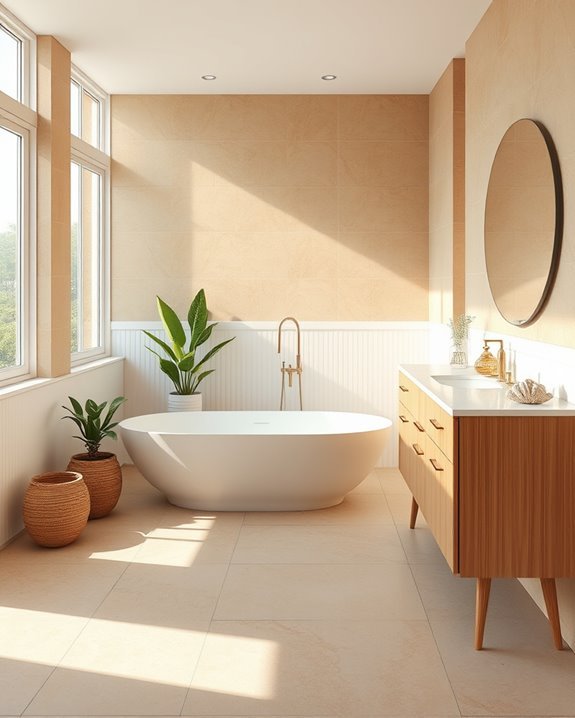 coastal beige bathroom oasis
