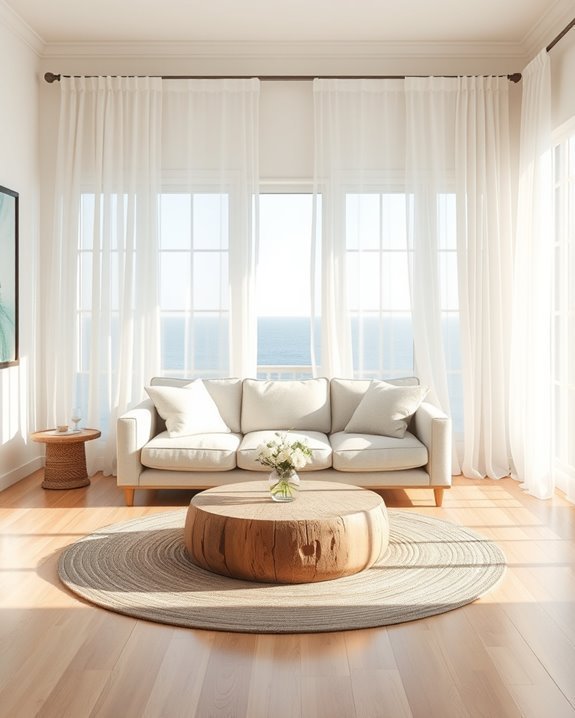 coastal breezy sheer curtains