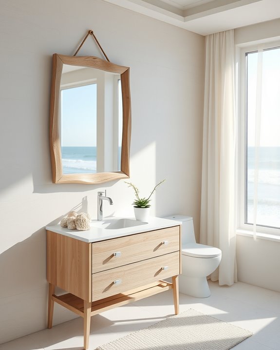 coastal charm bathroom mirrors