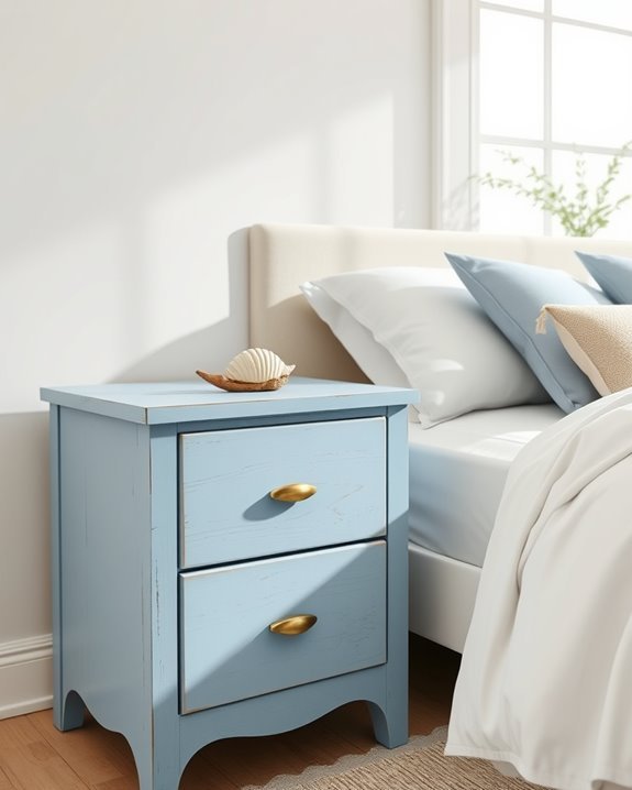 coastal chic blue nightstand