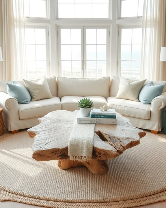 coastal coffee table decor