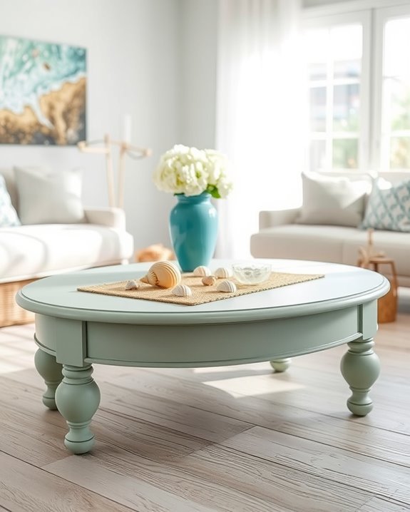 coastal coffee table makeover