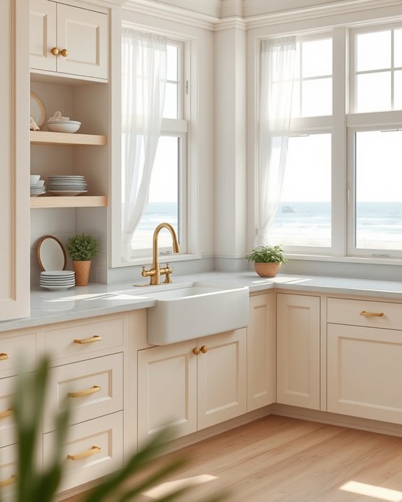 coastal cream kitchen serenity
