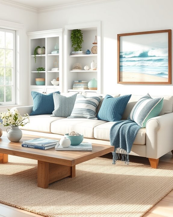 coastal farmhouse serenity accents