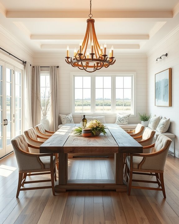 coastal farmhouse statement lighting