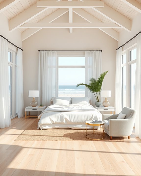 coastal inspired bright bedroom