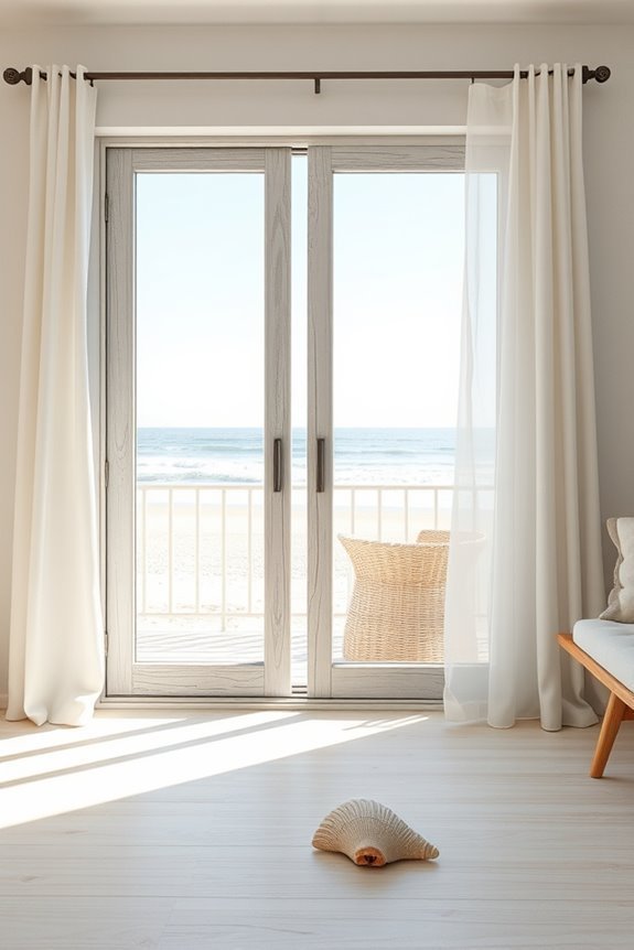 coastal inspired sliding doors