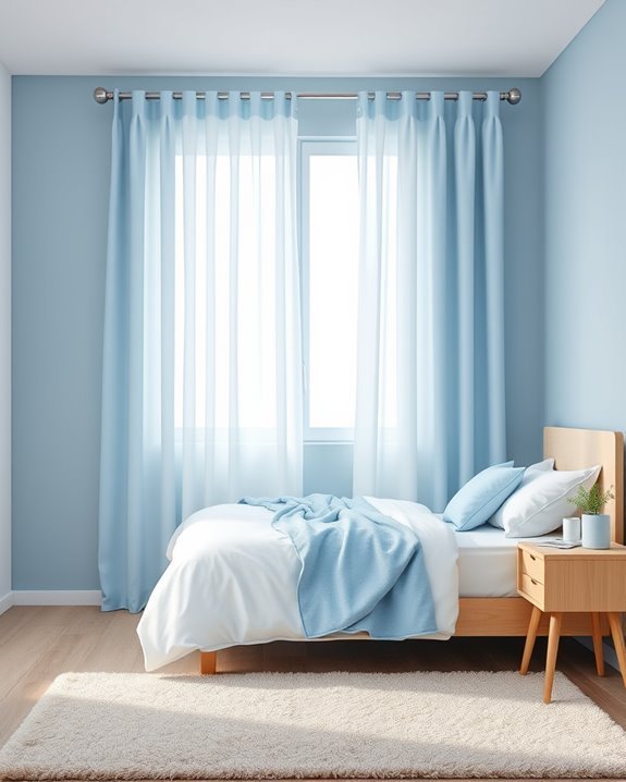 coastal light blue curtains