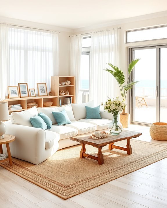coastal living room accessories