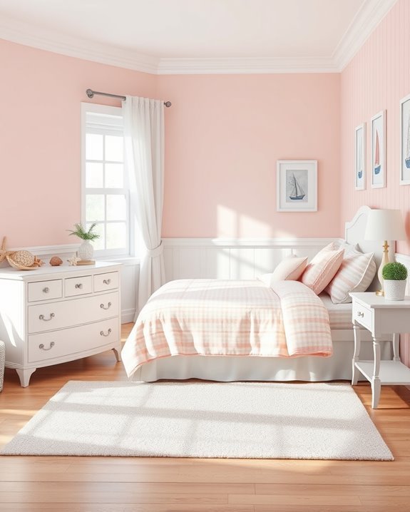 coastal pink and white