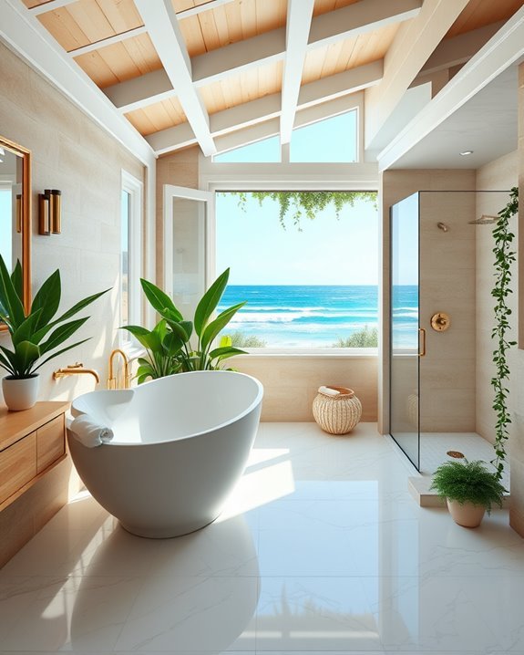 coastal serene bathroom retreat