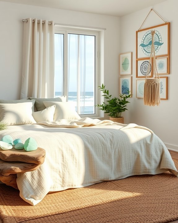 coastal serenity with sea glass