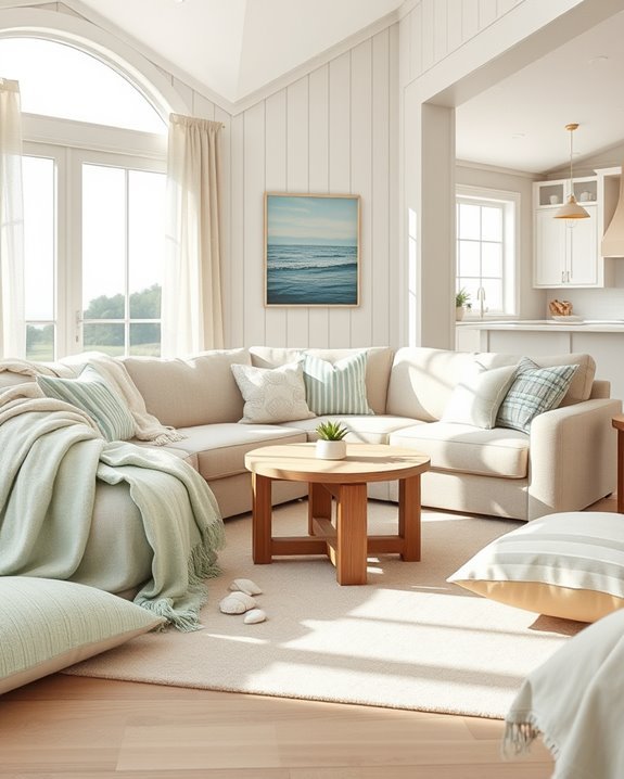 coastal themed soft textiles