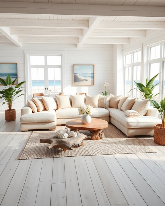 coastal whitewashed wall decor