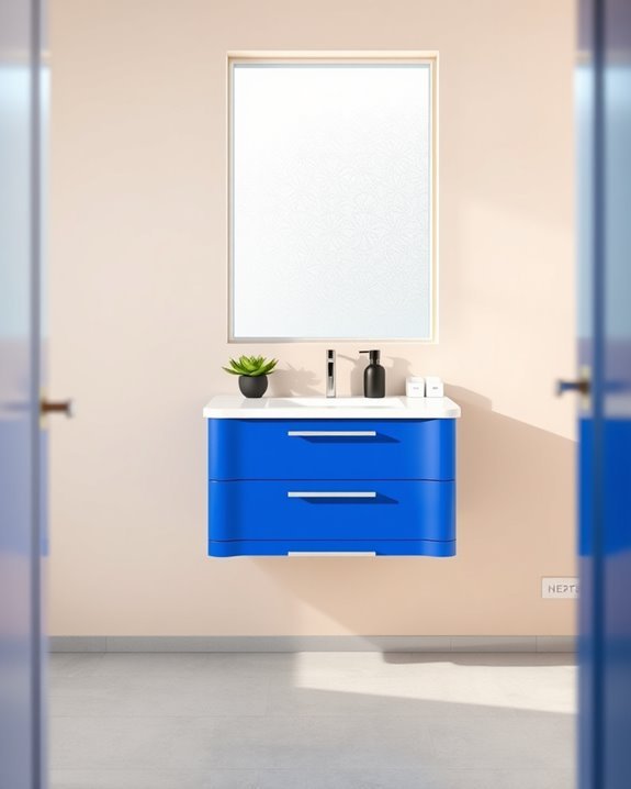 cobalt blue bathroom elegance