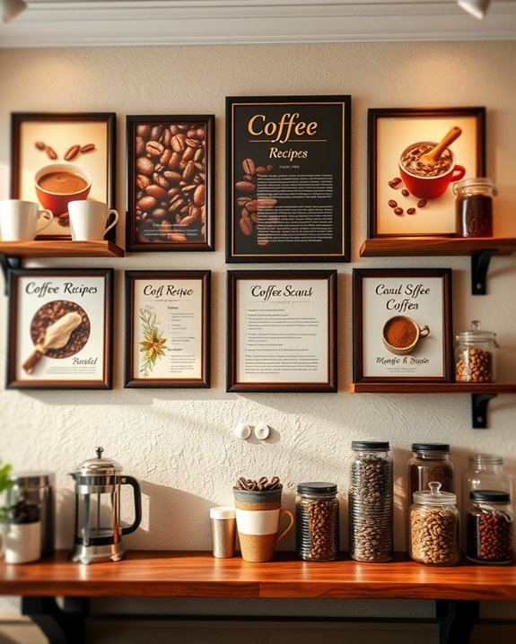 coffee brewing inspiration wall