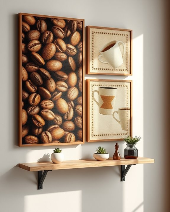 coffee inspired textile decor