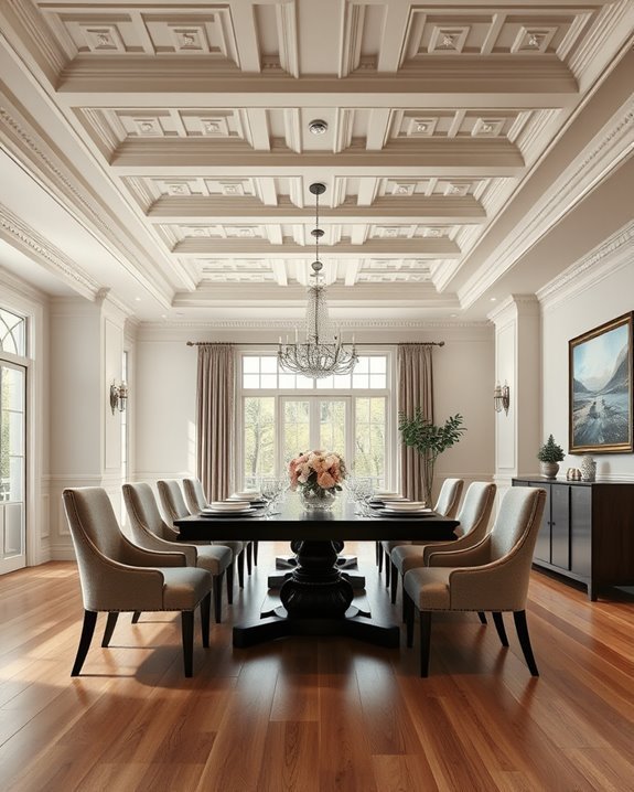 coffered ceilings enhance aesthetics
