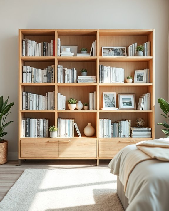 cohesive bookshelf styling tips