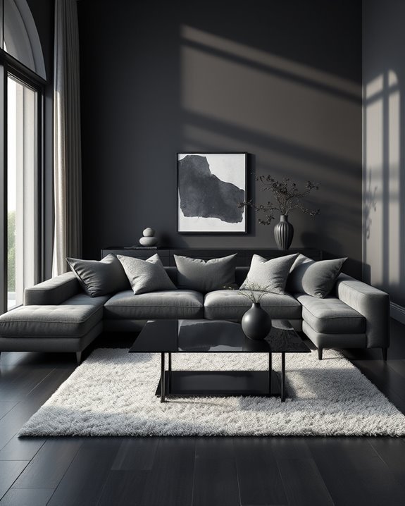 cohesive dark interior elegance