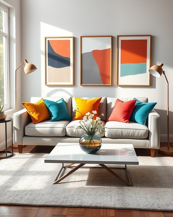 color blocked textile accessories