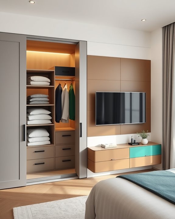 color blocking bedroom design