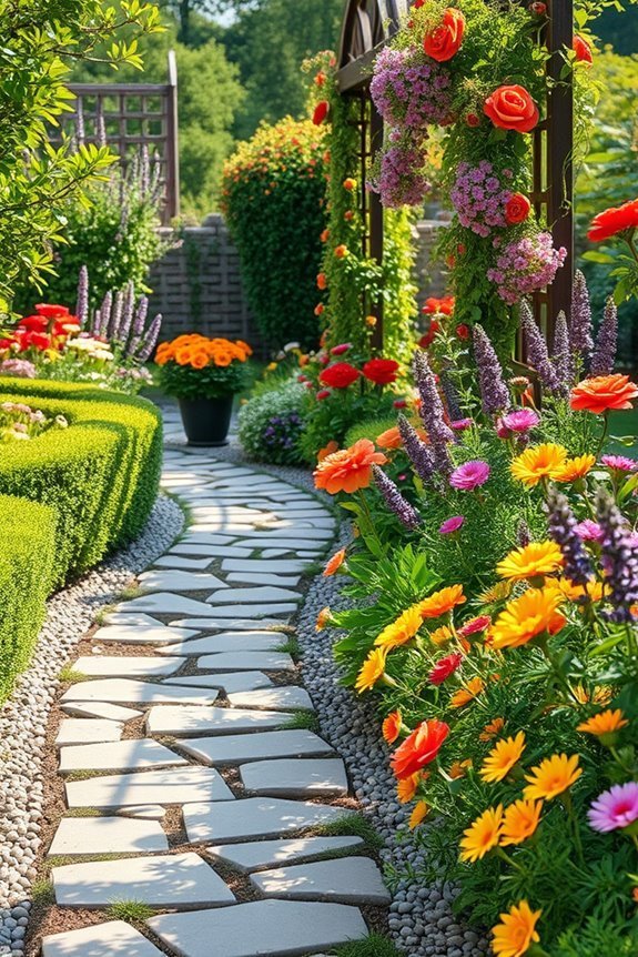 color themed garden design