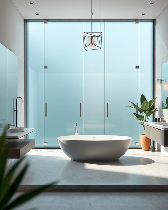 colored glass for bathrooms