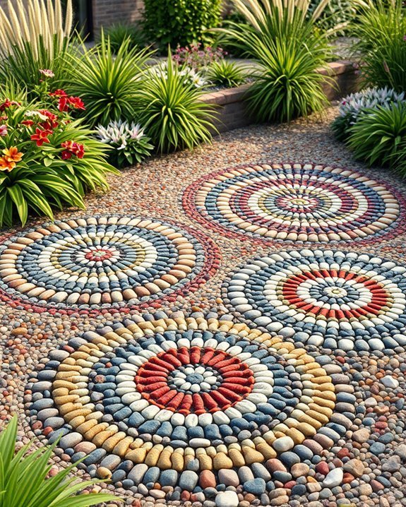 colored gravel artistic designs