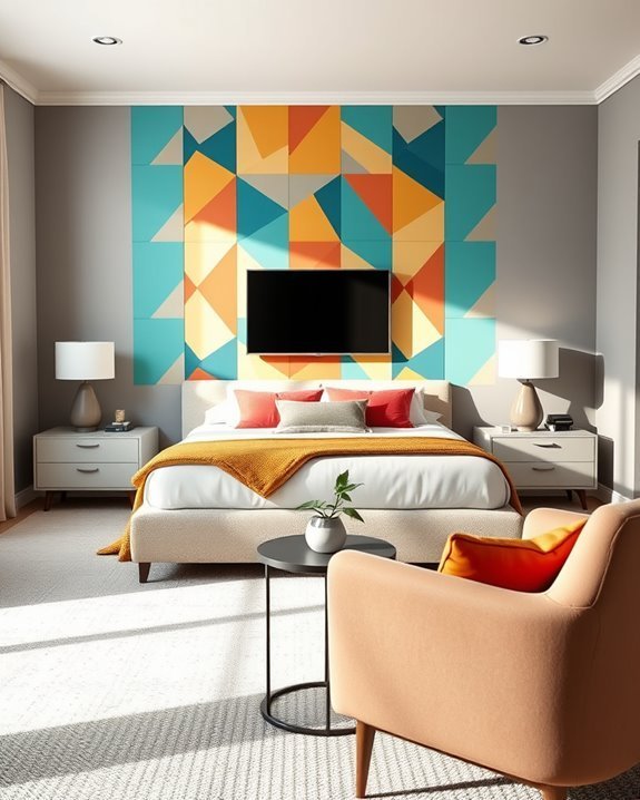 colorful accent wall ideas