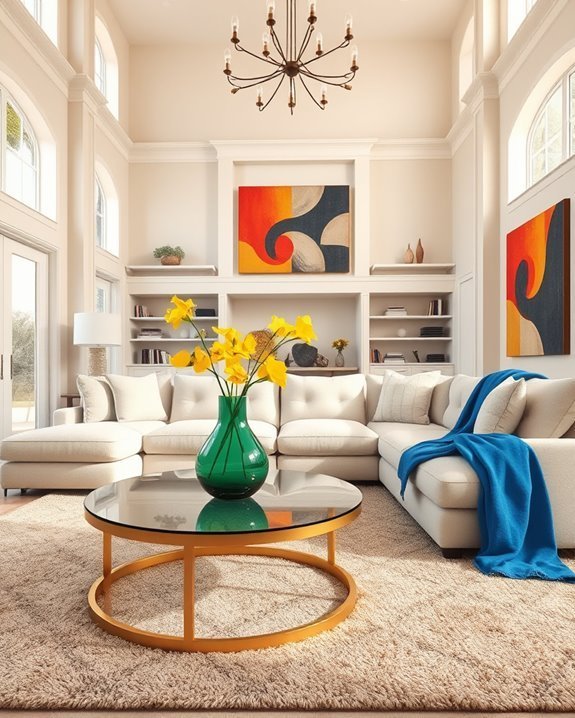 colorful accessories brighten spaces