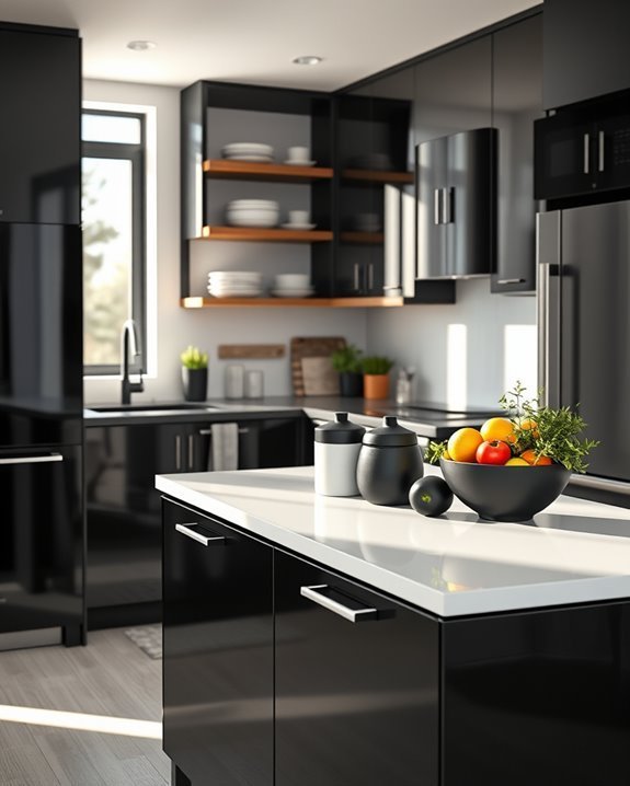 colorful accessories enhance kitchens