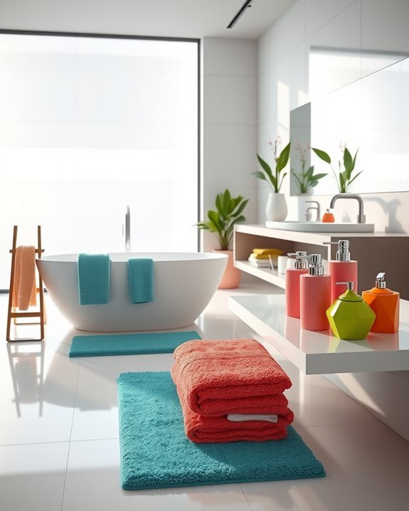 colorful bathroom accessories uplift