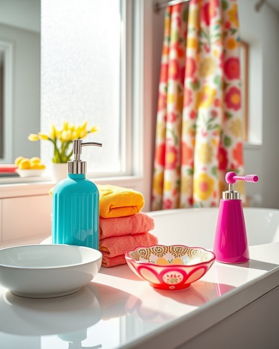 colorful bathroom transformation essentials