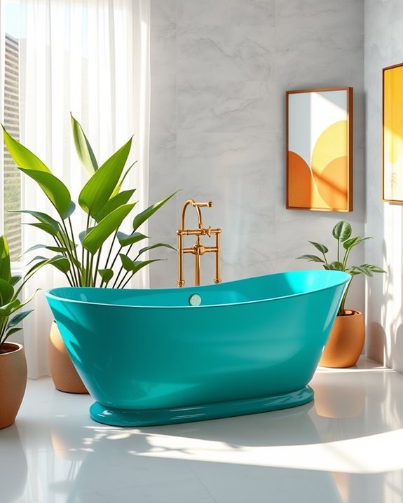colorful bathtubs enhance bathrooms