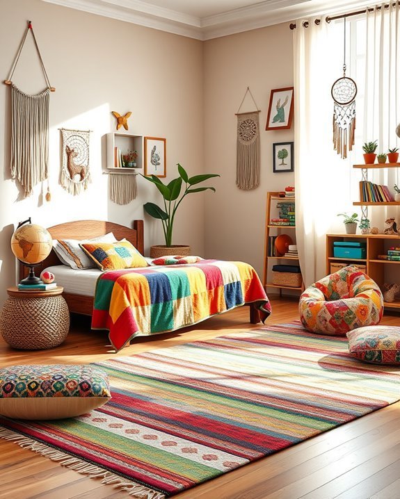 colorful bohemian child s room