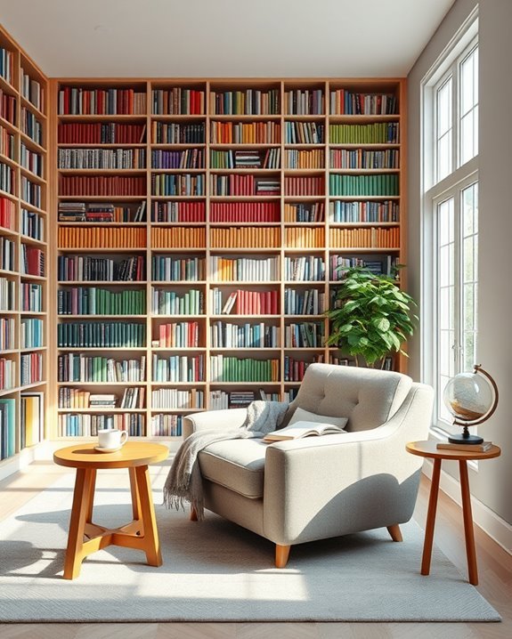 colorful book organization method