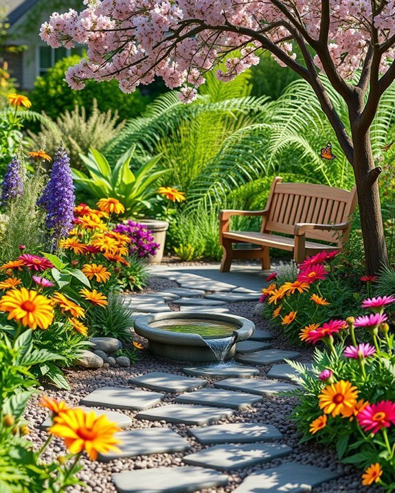 colorful butterfly friendly flowers