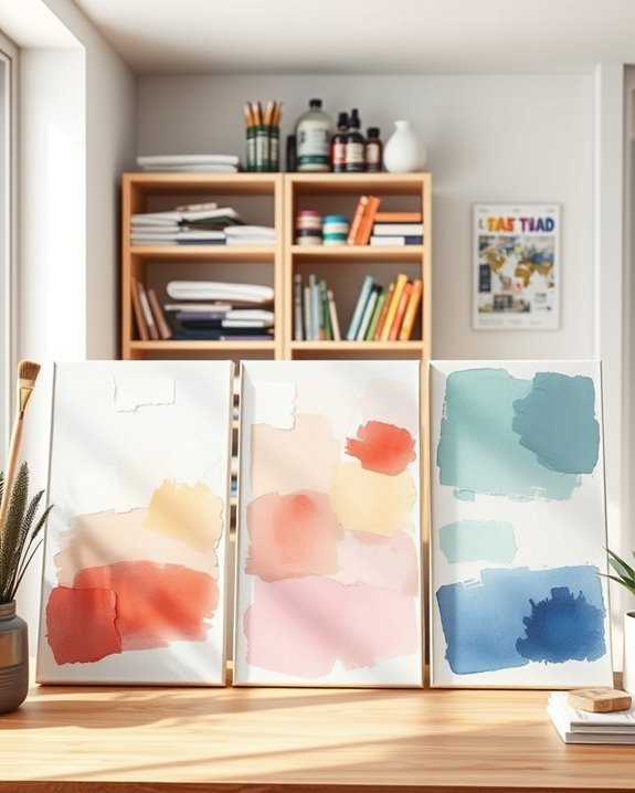 colorful canvas art project
