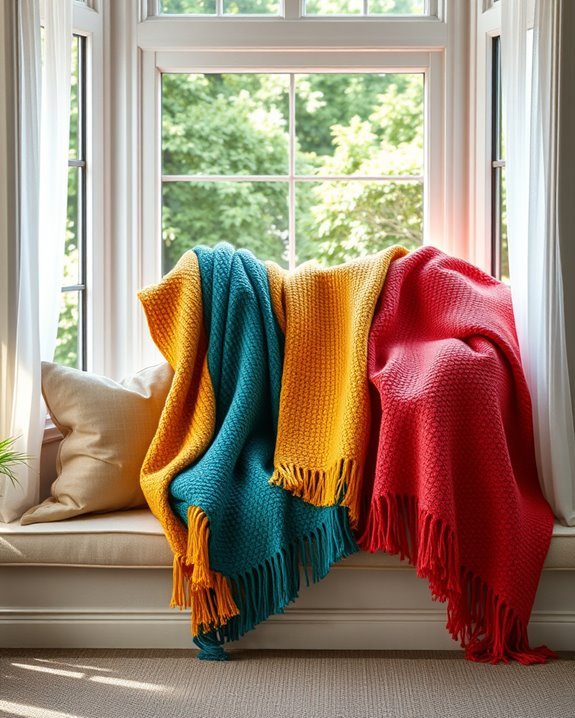 colorful cozy bay window