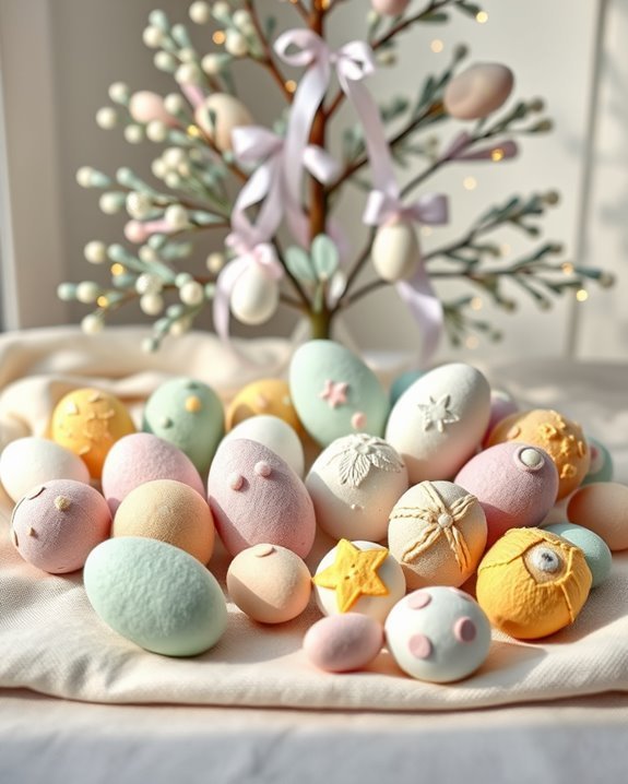colorful diy felt eggs