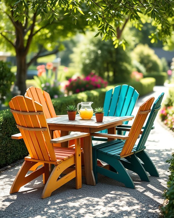 colorful durable outdoor seating
