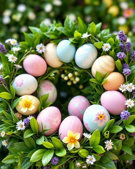colorful easter egg decor