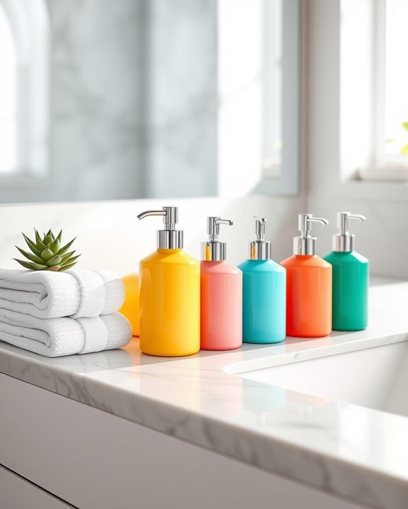 colorful eco friendly soap dispensers