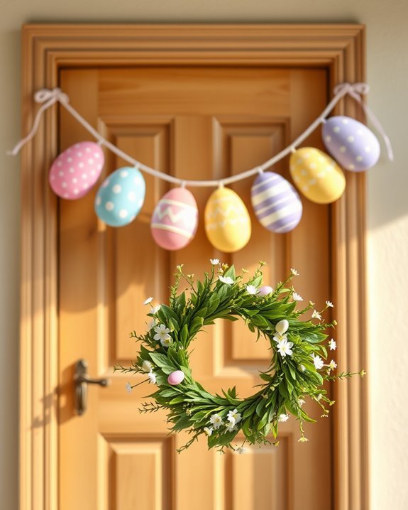 colorful felt egg banners